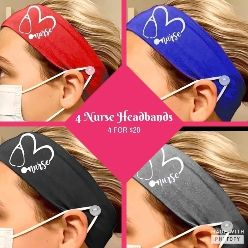 4 brand new nurse headbands